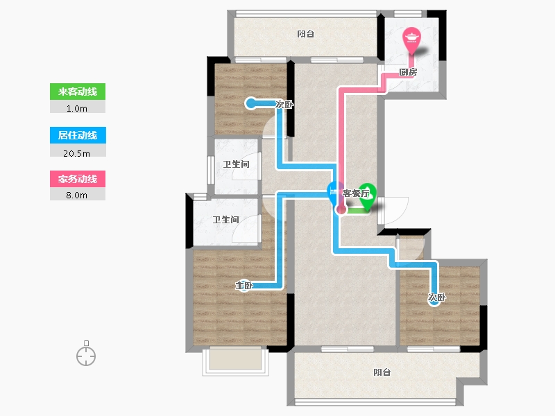 安徽省-阜阳市-界首华安公园城-96.01-户型库-动静线