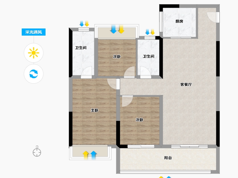 安徽省-滁州市-祥生未来樾-92.01-户型库-采光通风