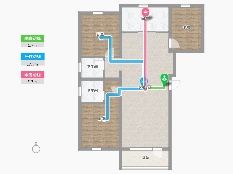 吉林省-辽源市-智慧康养小镇罗兰香谷-92.80-户型库-动静线