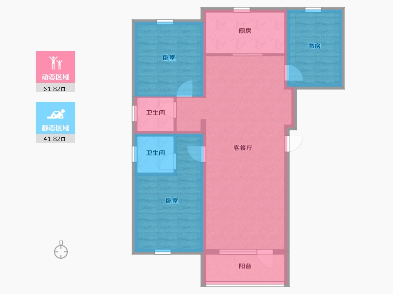 吉林省-辽源市-智慧康养小镇罗兰香谷-92.80-户型库-动静分区