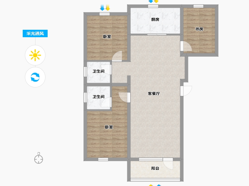 吉林省-辽源市-智慧康养小镇罗兰香谷-92.80-户型库-采光通风