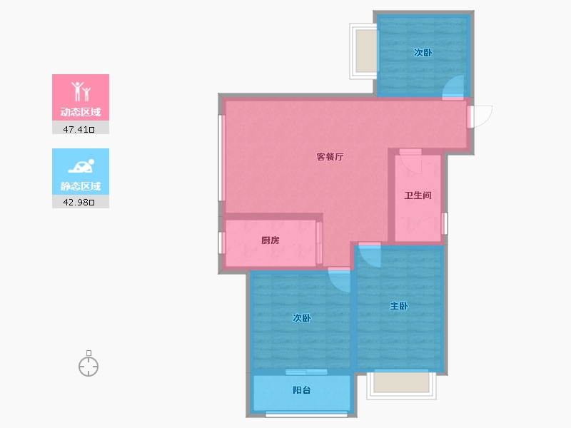 陕西省-西安市-紫境城-78.00-户型库-动静分区