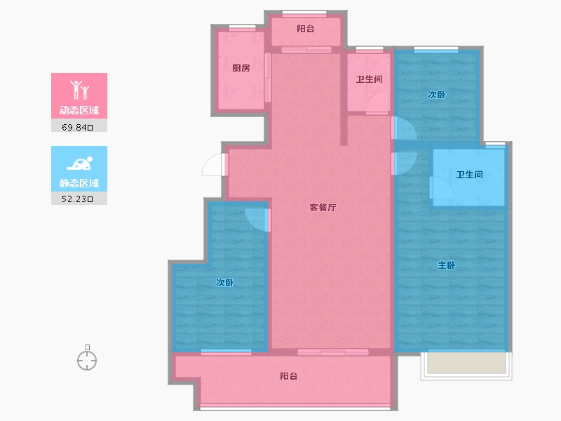 河南省-安阳市-滑县建业尊府-108.95-户型库-动静分区