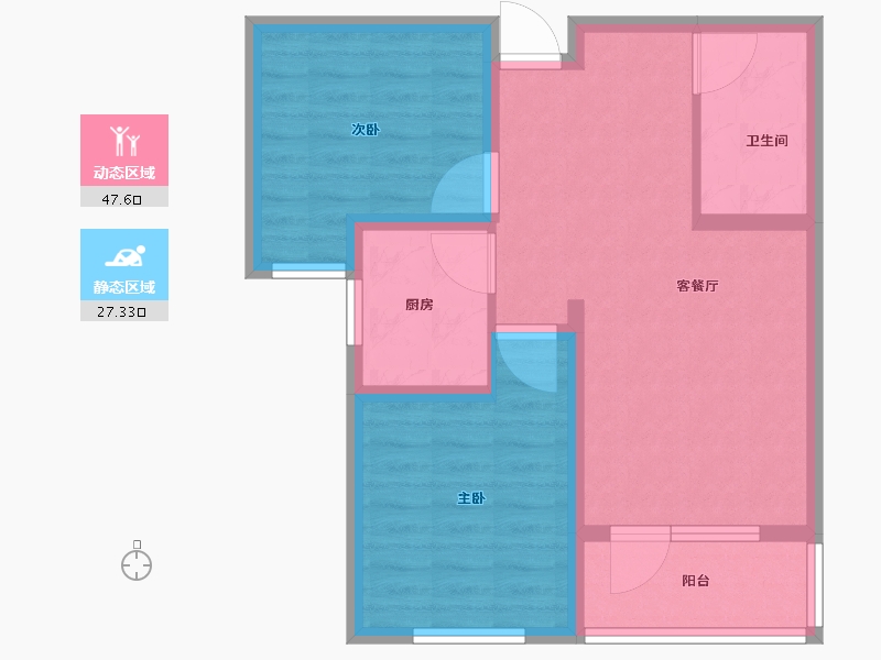 河北省-承德市-康宁府-66.41-户型库-动静分区