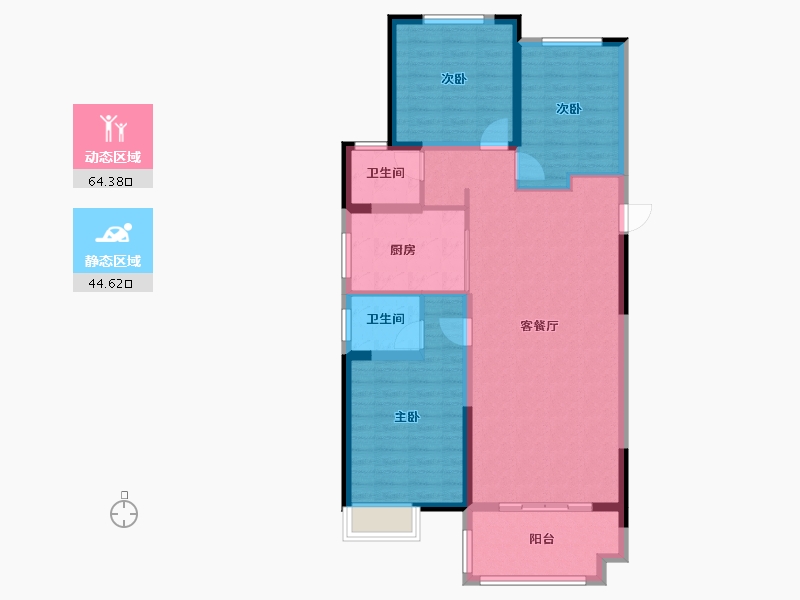 河南省-周口市-红星美凯龙•翡翠城-98.47-户型库-动静分区