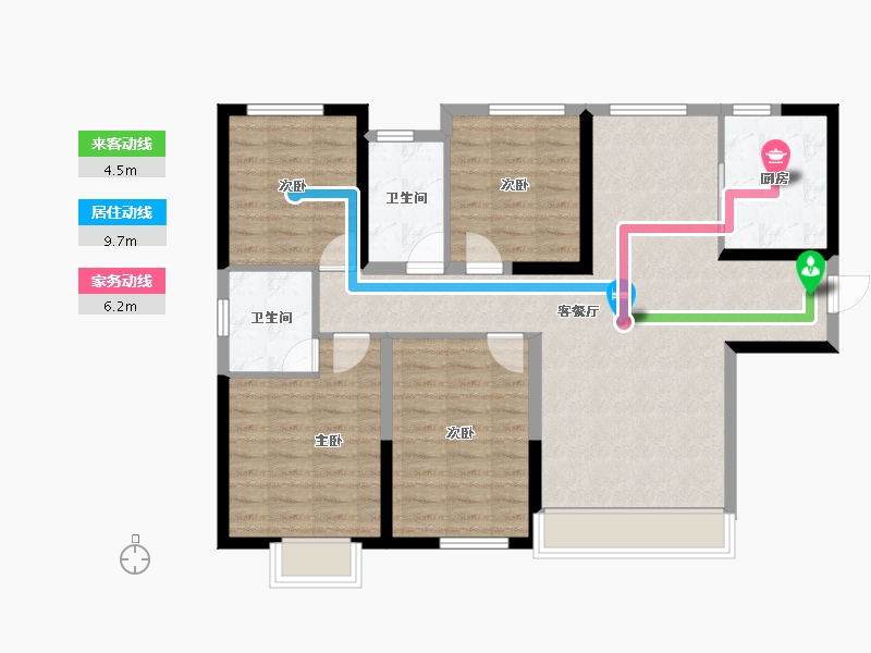 甘肃省-陇南市-康龙翡翠城-112.00-户型库-动静线