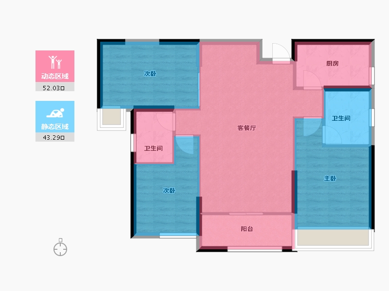 湖南省-常德市-天润汇景公园-86.02-户型库-动静分区