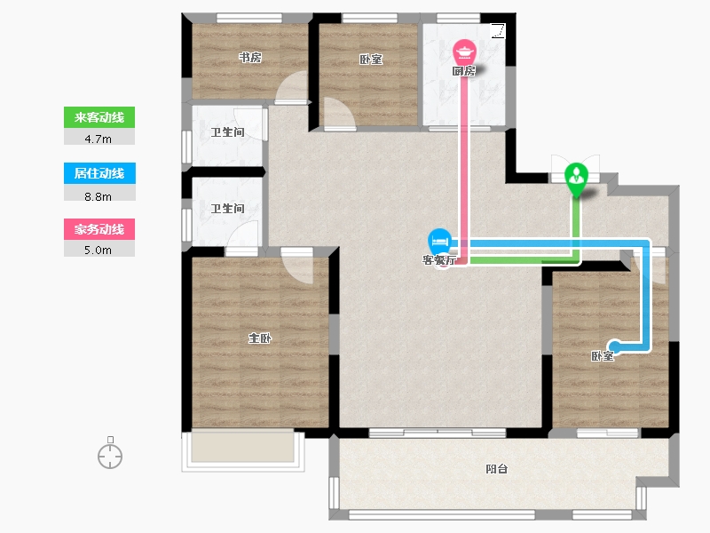 河南省-安阳市-建业世和府北园-108.54-户型库-动静线