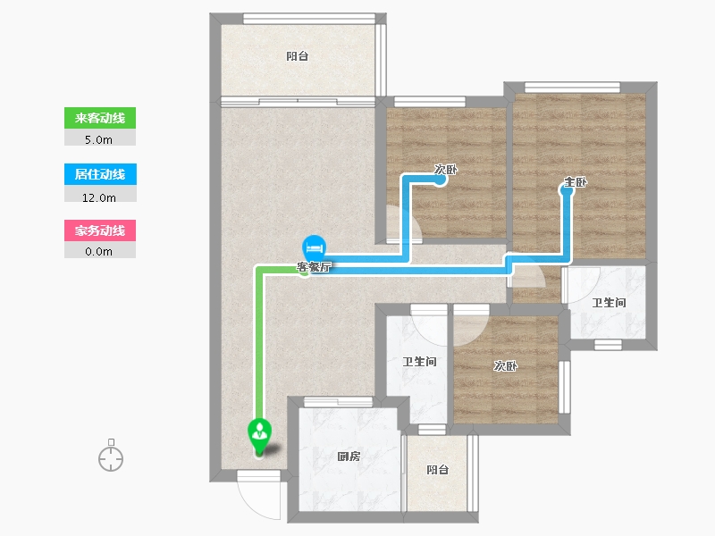 四川省-广安市-龙鑫美湖湾-72.18-户型库-动静线