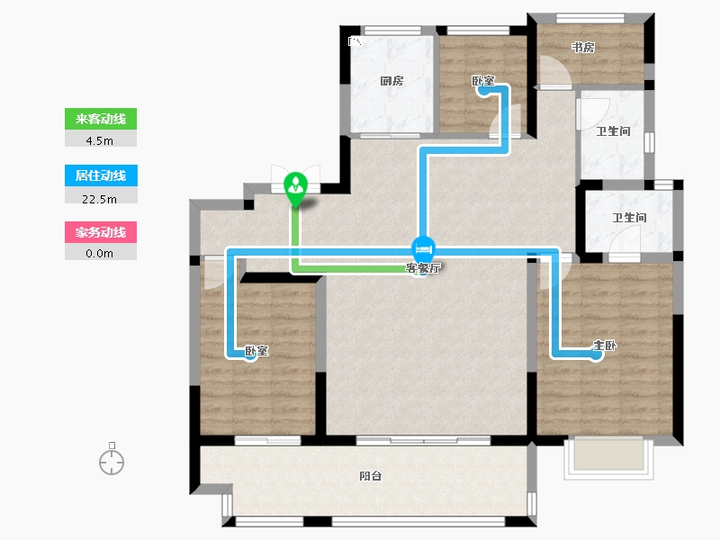 河南省-安阳市-建业世和府北园-107.79-户型库-动静线