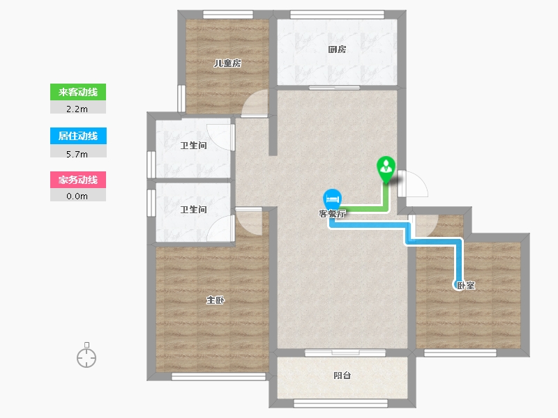 河南省-周口市-中煦·春风十里昕园-84.25-户型库-动静线