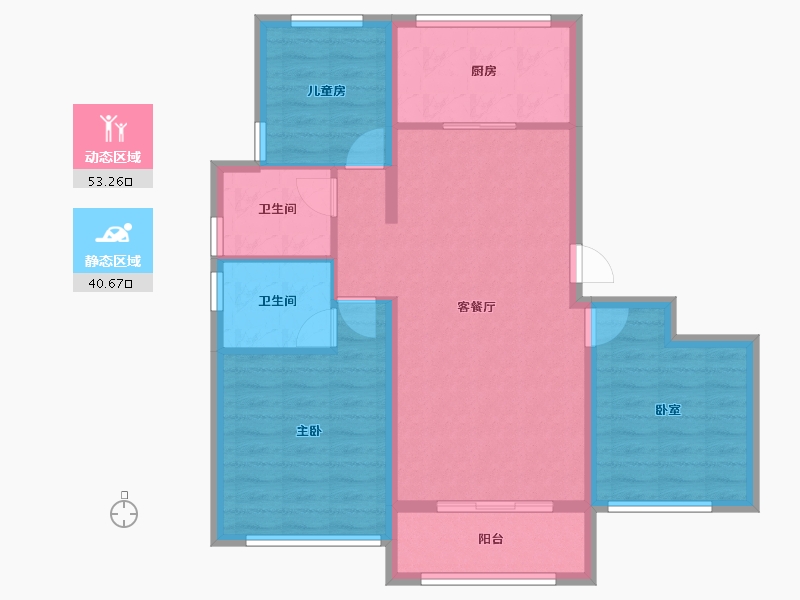 河南省-周口市-中煦·春风十里昕园-84.25-户型库-动静分区