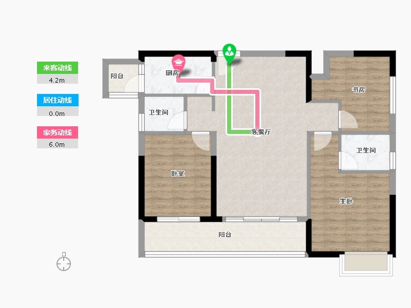 湖南省-衡阳市-光辉一品-91.18-户型库-动静线