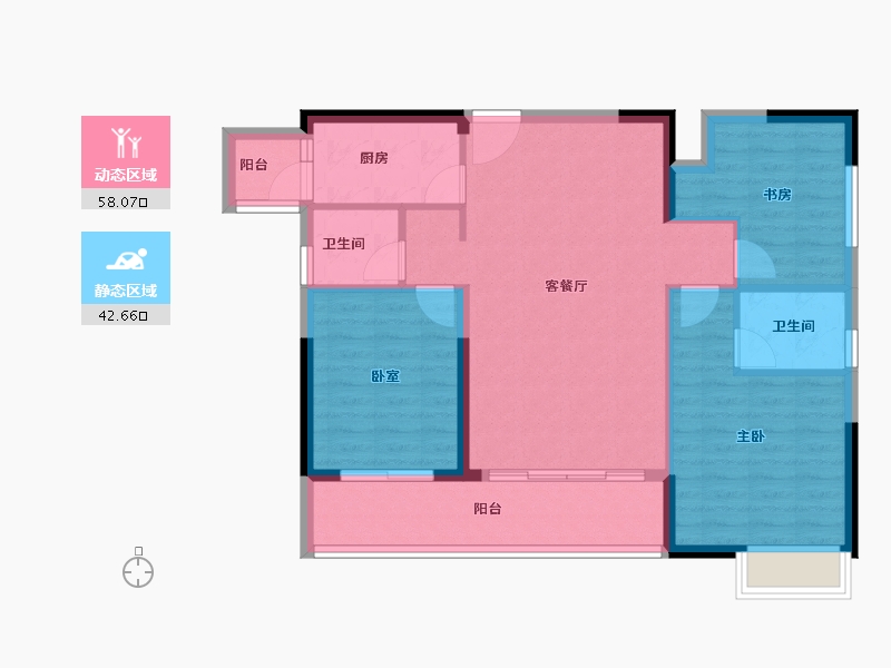 湖南省-衡阳市-光辉一品-91.18-户型库-动静分区