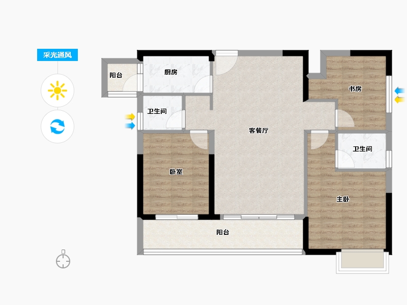 湖南省-衡阳市-光辉一品-91.18-户型库-采光通风