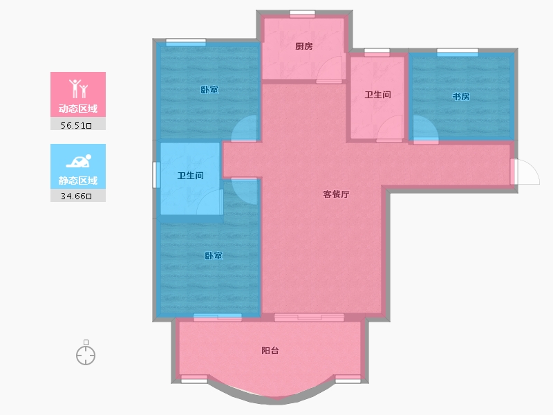 四川省-乐山市-天下学府-82.41-户型库-动静分区