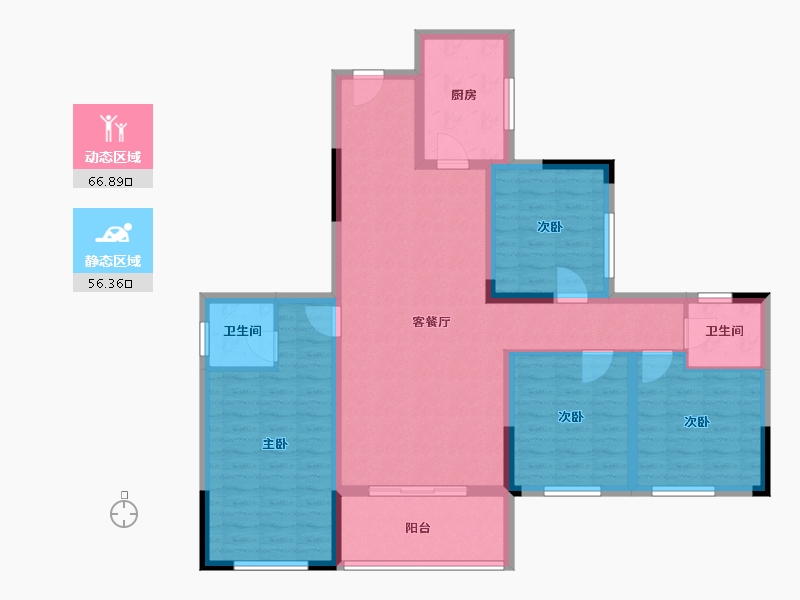 陕西省-汉中市-东关世纪新城-110.16-户型库-动静分区