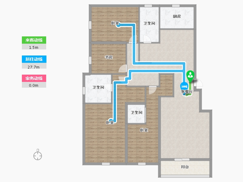 河北省-承德市-豪庭御景二期-166.76-户型库-动静线