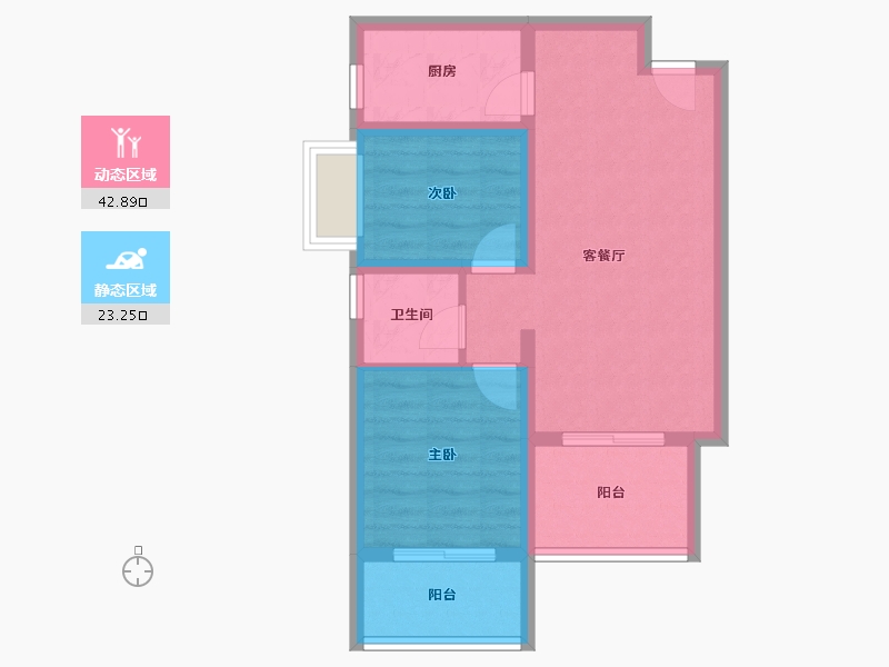 广西壮族自治区-北海市-彰泰白鹭湾-58.33-户型库-动静分区