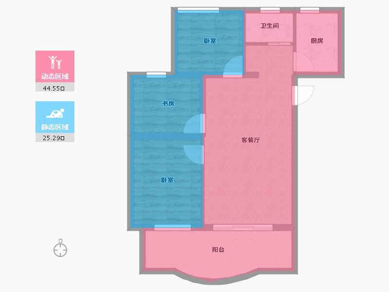 四川省-乐山市-天下学府-62.39-户型库-动静分区