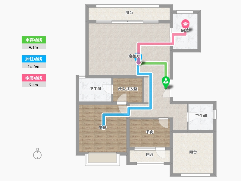 吉林省-吉林市-盈胜春晓-109.69-户型库-动静线