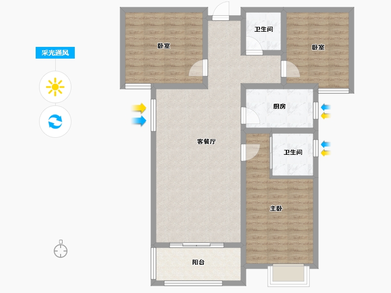 陕西省-安康市-城投公园中央-95.24-户型库-采光通风