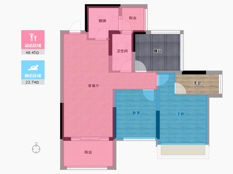 广西壮族自治区-来宾市-猎天·地王华府-76.13-户型库-动静分区