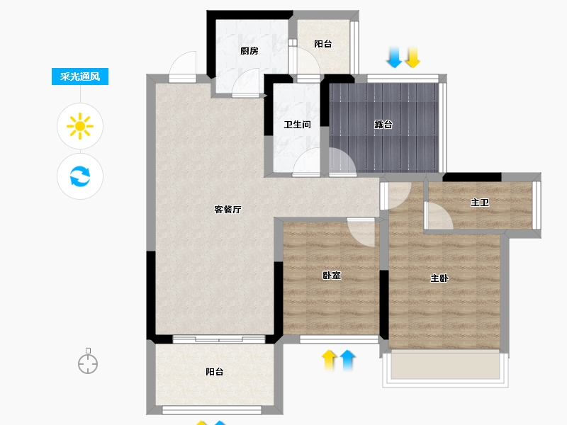 广西壮族自治区-来宾市-猎天·地王华府-76.13-户型库-采光通风