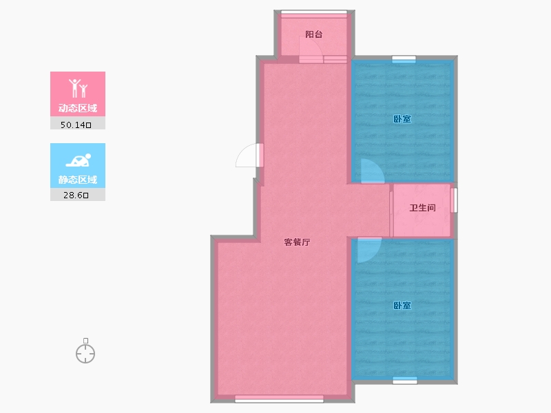 吉林省-辽源市-智慧康养小镇罗兰香谷-71.20-户型库-动静分区