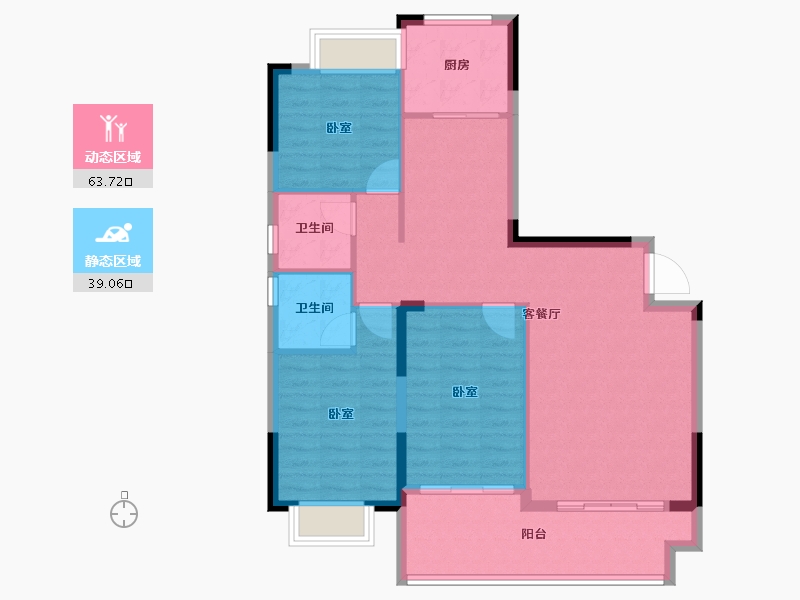 湖南省-衡阳市-东投归雁台-93.28-户型库-动静分区