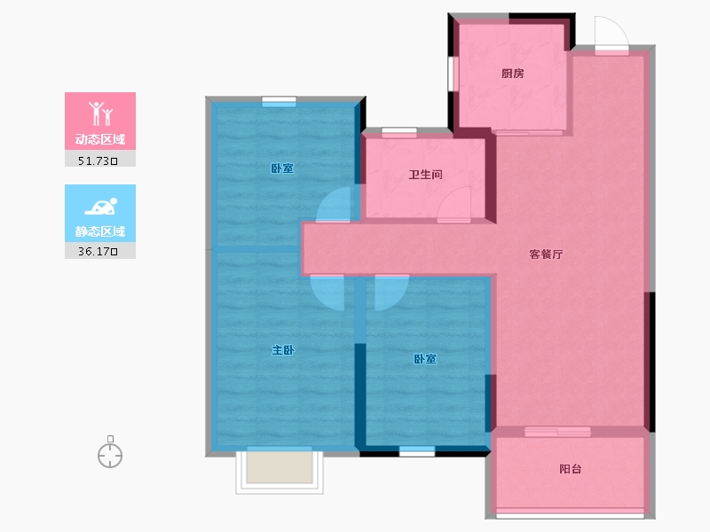 安徽省-安庆市-高速菱湖公馆-78.40-户型库-动静分区