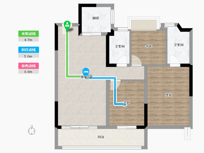 安徽省-滁州市-祥生未来樾-84.01-户型库-动静线