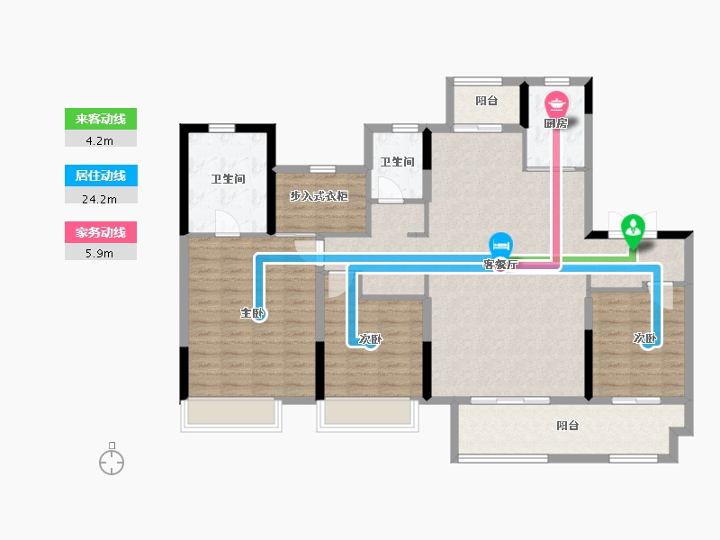 湖南省-常德市-嘉宇柳湖印-122.92-户型库-动静线