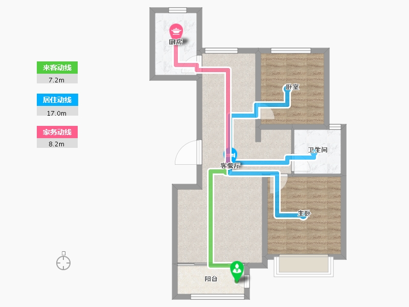 河北省-沧州市-御湖上院-74.59-户型库-动静线