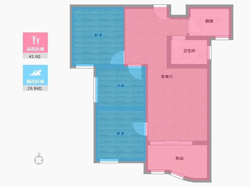 四川省-乐山市-天下学府-61.30-户型库-动静分区