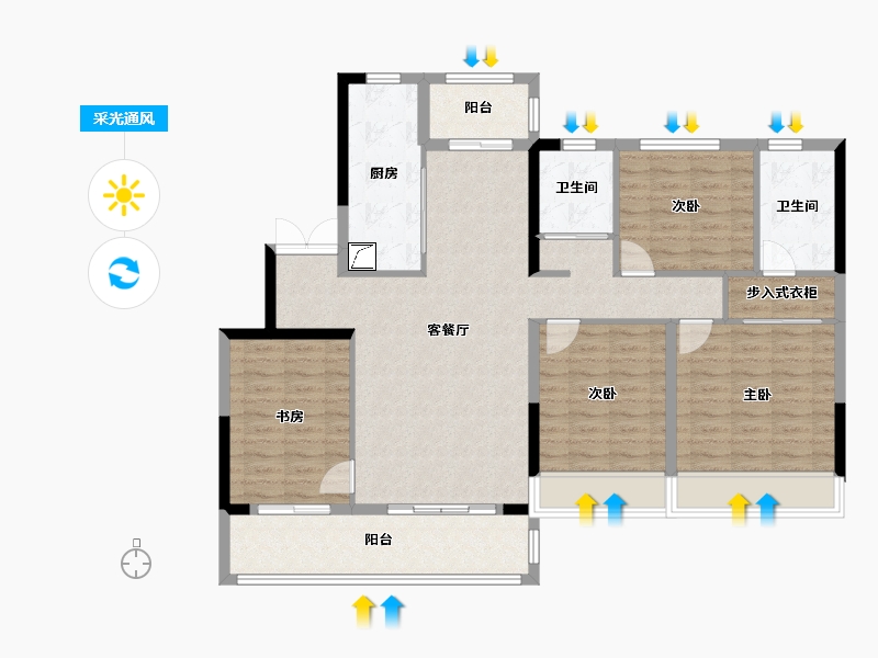 河南省-新乡市-正弘悦云境-114.41-户型库-采光通风