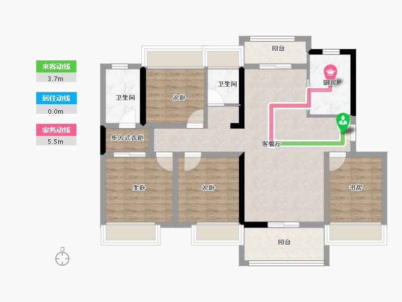 广东省-肇庆市-世茂滨江壹号-91.72-户型库-动静线