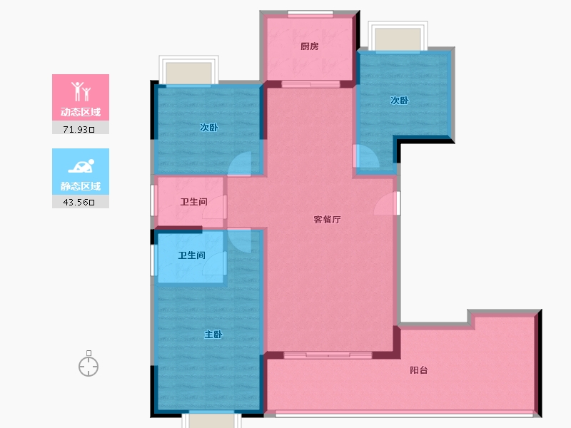 陕西省-汉中市-东关世纪新城-103.77-户型库-动静分区