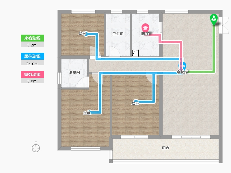 陕西省-宝鸡市-海澜湾-139.60-户型库-动静线