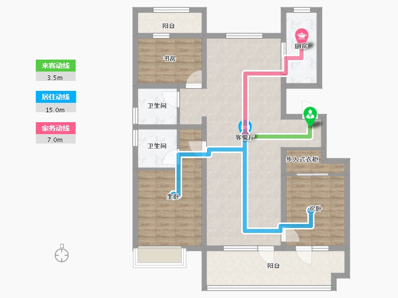 山东省-济宁市-公用瑞马悦府東郡-105.54-户型库-动静线