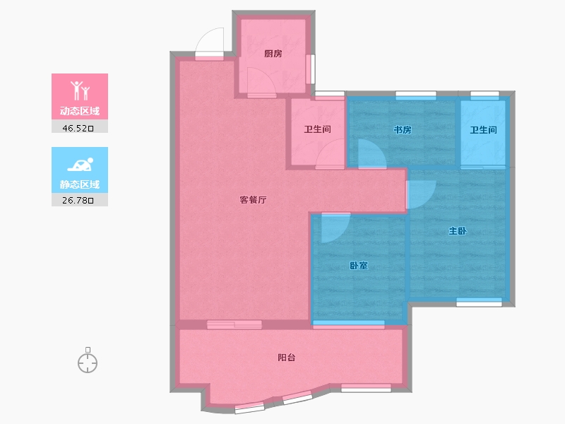 四川省-乐山市-天下学府-65.69-户型库-动静分区