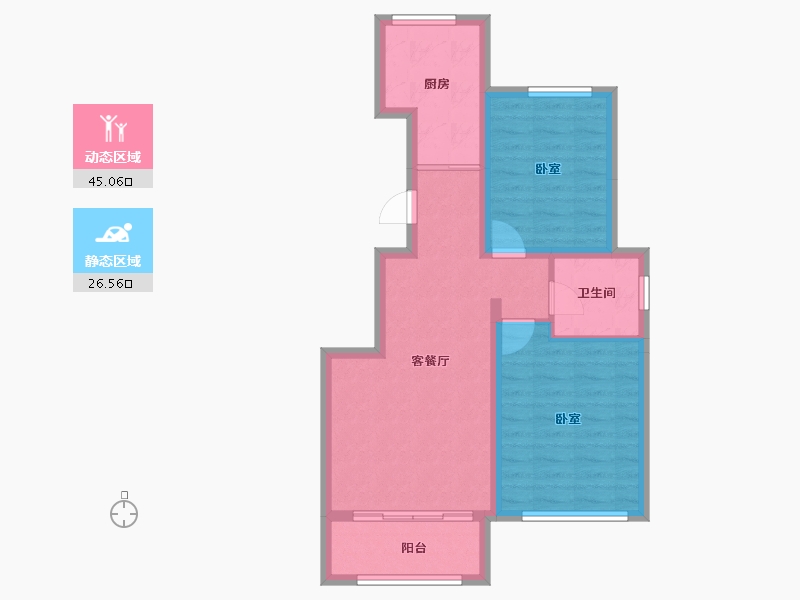 河北省-承德市-庄普新城-63.57-户型库-动静分区