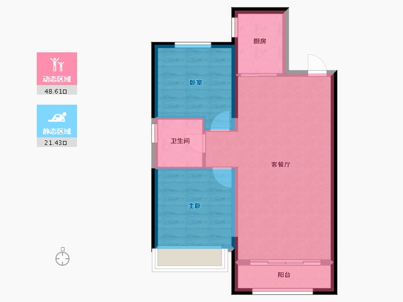 辽宁省-辽阳市-金首府-63.21-户型库-动静分区