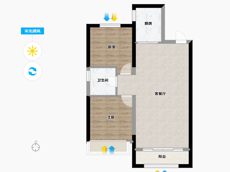 辽宁省-辽阳市-金首府-63.21-户型库-采光通风