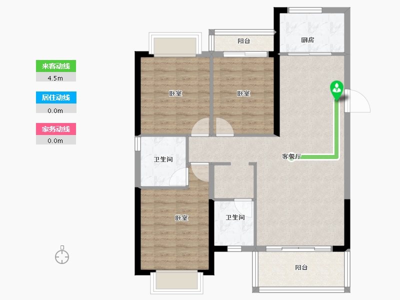 湖南省-衡阳市-东投归雁台-90.06-户型库-动静线