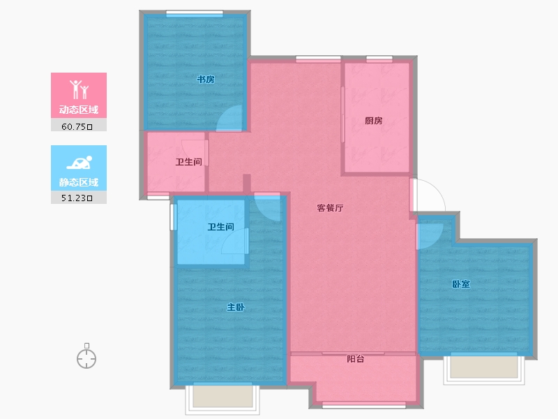 河北省-沧州市-御湖上院-101.60-户型库-动静分区