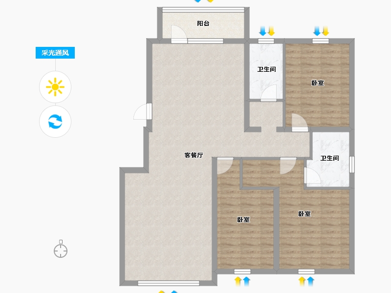 吉林省-辽源市-智慧康养小镇罗兰香谷-112.00-户型库-采光通风