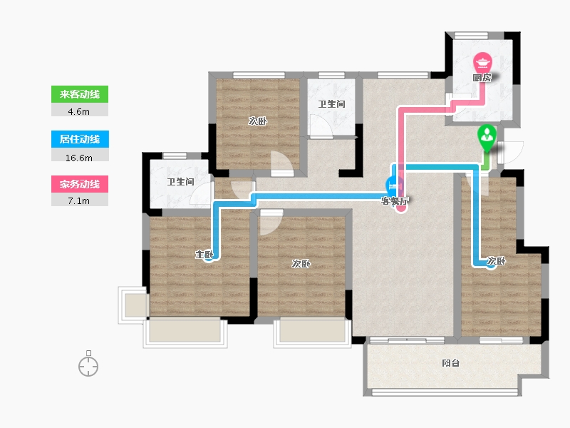 安徽省-滁州市-绿洲花源里-108.00-户型库-动静线