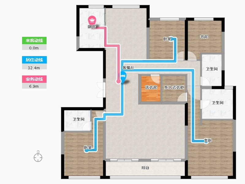 内蒙古自治区-呼和浩特市-创联绿城玖悦府-168.35-户型库-动静线