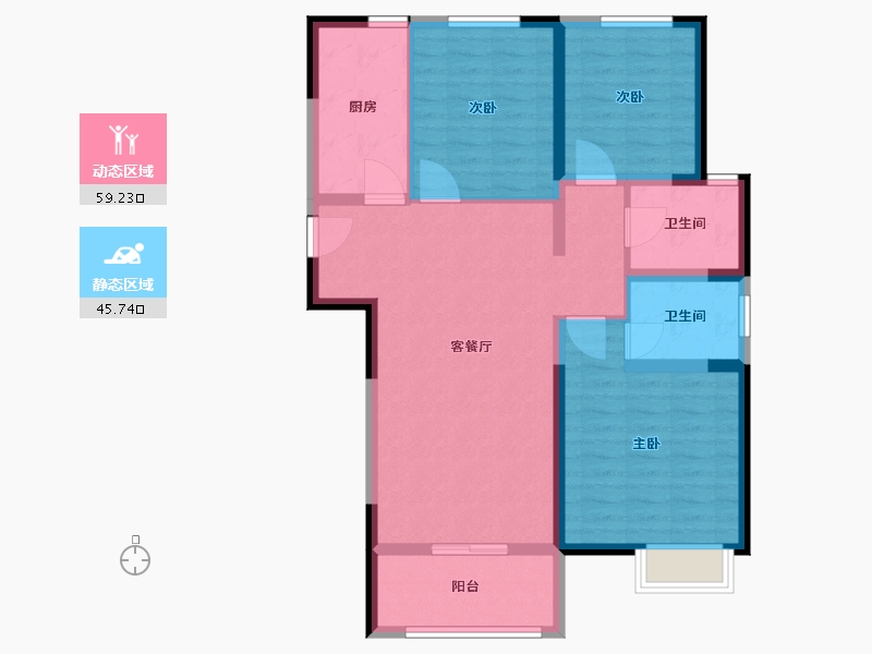 河南省-郑州市-正商雅庭华府-94.00-户型库-动静分区